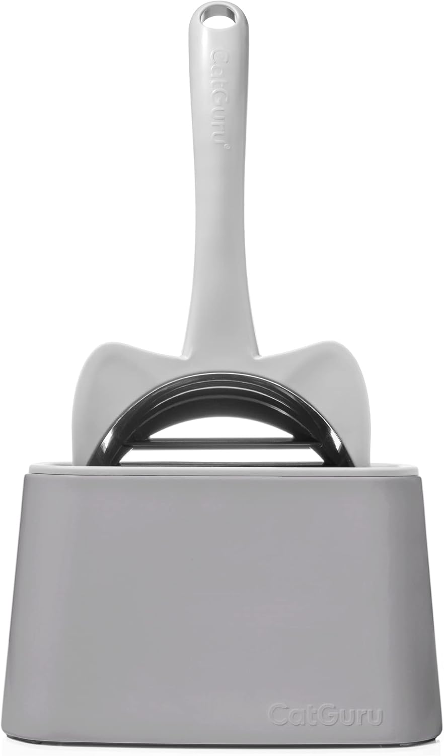 CatGuru Litter Scoop Gray and Litter Scoop Holder Gray