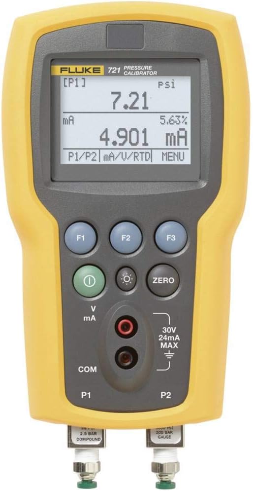 Fluke FLUKE-721-1601 Dual Sensor Pressure Calibrator, 16 PSIG, 100 PSIG, 0 to 30 V DC, 2.3" x 7.9" x 4.3"