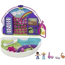 Polly Pocket Rainbow Dream Wearable Purse Compact with 8 Fun Features, Micro Polly and Shani Dolls, 2 Accessories and Sticker Sheet; for Ages 4 and Up