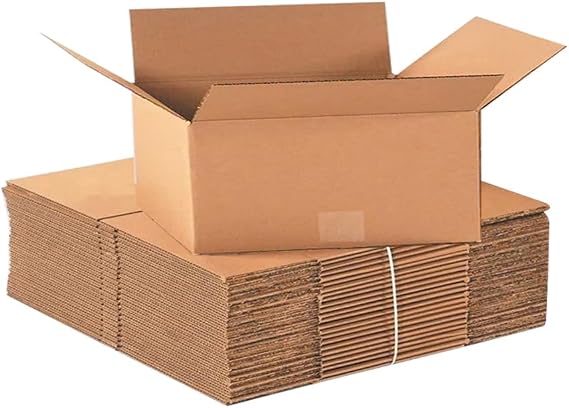 AKAR Small Parcel Shipping Boxes | 350x250x160mm Strong Single Wall Brown Cardboard Box with Deep Design | Fits Royal Mail Small Parcel | UK-Made (5)