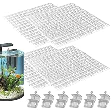 Aquarium Lid 4pcs Fish Tank Lid Gridding Fish Tank Anti-Jump Cat-Proof Aquarium Hood with 6 Clamp Breathable Fish Tank Divider Cuttable Fish Tank Aquarium Lid Replacement 12x12