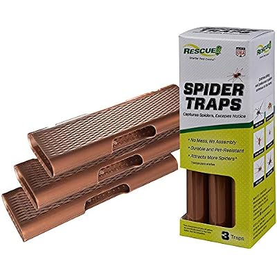 RESCUE! Spider Traps Catches Brown Recluse, Hobo Spiders, Black Widows & Wolf Spiders 3 Traps