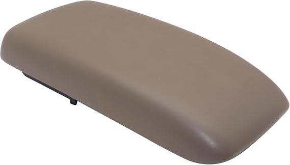 NLQR Center Console Armrest Lid & Latch Replacement for Toyota Tacoma 1995-2000 / 4Runner 1996-1998 - Oak Tan Leather | OEM# 5890535040E0 | with Hinge