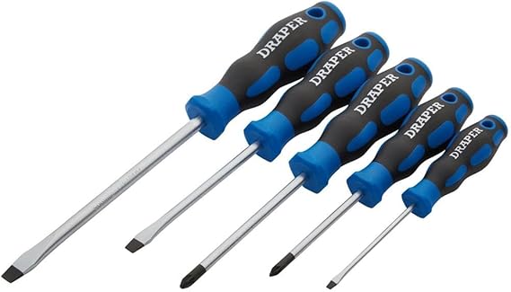 Draper 09783 5-Piece Soft-Grip Screwdriver Set