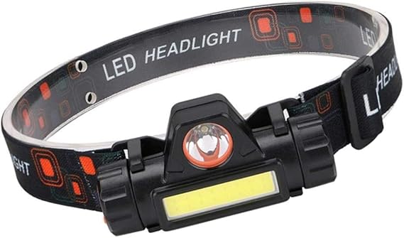 LED Kafa Lambası, Hibrit XPE Spot ve COB Panel, Mıknatıslı, Ayarlanabilir Açı, USB Şarjlı, Su Geçirmez, Kamp Balıkçılık Dağcılık için [Enerji Sınıfı A+++]