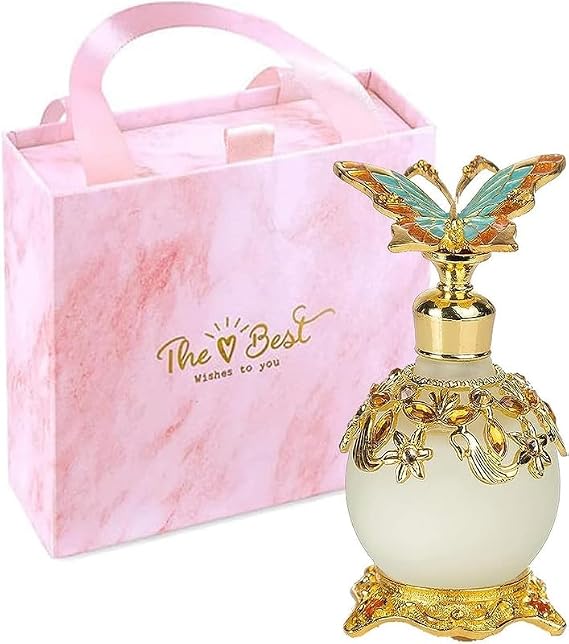 25ml Arabian Perfume for Women, Halal Dubai Retro Concentrated Perfume Oil with Gift Box, Luxurious Scent Spirited Enchanting Fragrance, Persistent Smell Perfect Travel Accessory