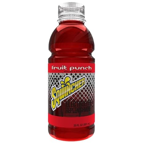 Sqwincher Zero Electrolyte Ready to Drink, Fruit Punch, 24, 20oz Bottles | Zero sugar low calorie electrolyte drink; ready-to-drink 20oz bottles for fast hydration with low sodium and on-the-go use
