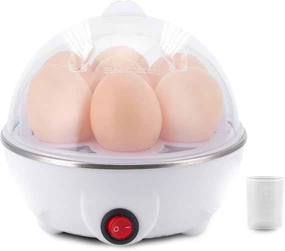 Pink Electric Egg Cooker, Multifunctional Mini Steamer Boiler Poacher, Kitchen Appliance 120V
