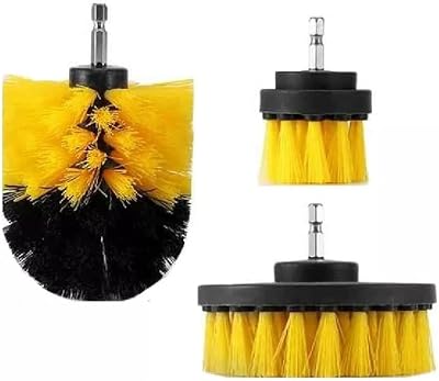 Drill Brushes Set 3pcs Tile Grout Power Scrubber Cleaner Spin Tub Shower Wall