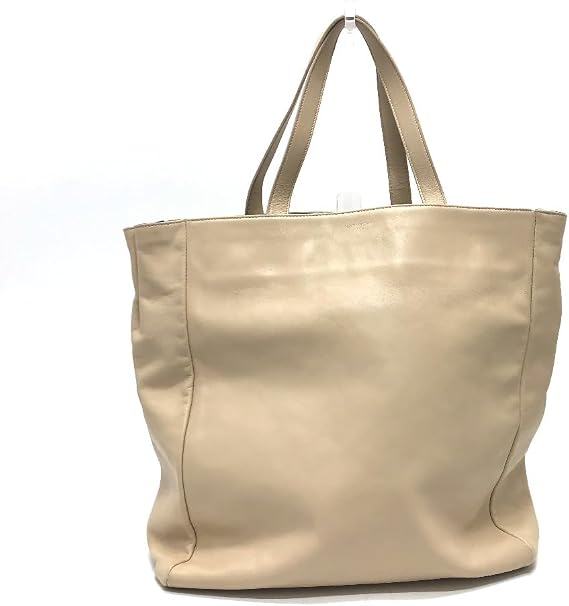 Saint Laurent Paris Logo Bag Tote Bag Handbag Tote Bag Leather Women's Used, Beige/Gold Hardware