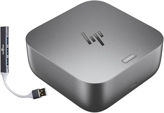 HP 180W G6 Thunderbolt 4 Ultra Dock Port Replicator Bundle w/DKZ Hub 9X481UT#ABA (Universal Thunderbolt/USB-C Docking Station, Data Transfers to Any Brand Laptop, Single Cable for Charging)