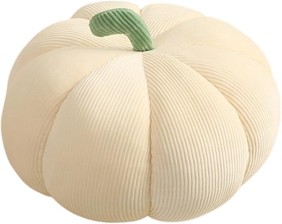 Pumpkin Pillow,Pumpkin Shaped Throw Pillow Cushion, Pumpkin Plush Floor Pillow,Pumpkin Pillow Decor ,Halloween Pumpkin Decorative Pillow Cushion for Home Decor Halloween Party Favors (7.5'', Beige)