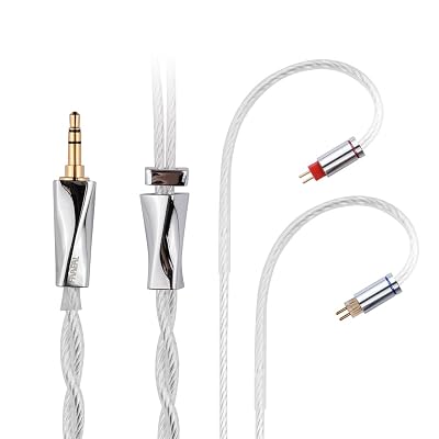 FAAEAL Earphone Cable with 2Pin 0.78mm Pin,6N-OCC Silver Plated Litz HiFi Replacement Cable,3.5mm Upgrade Wire for BLON BL03 TANGZU x HBB Xuan NV FUDU Nezha 7HZ Legato Rinko Headphone 0.78mm 3.5mm