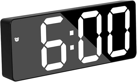 Smart Digital Alarm Clocks for Bedrooms, Big Display Plug in Simple Basic Digital Clock, LED Screen, Snooze, Dimmable, Temperature, Date, Small Electronic Desk Clock for Kitchen Office