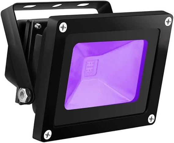 UV LED Blacklight, HouLight High Power 10W LED Black Light Floodlight IP65-Waterproof (85V-265V AC) for Blacklight Party Supplies, Neon Glow, Glow in the Dark, Birthdays, Blacklights, Curing