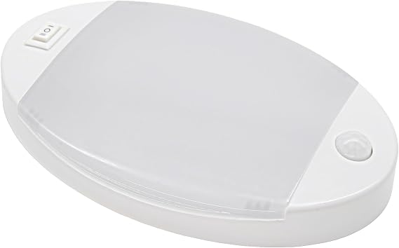 Facon Oval RV Motion Sensor Light - 4W 280LM Warm White (3400K) 12V RV Interior Lighting, LED Ceiling Dome Lights for RV Camper Motorhome Boat