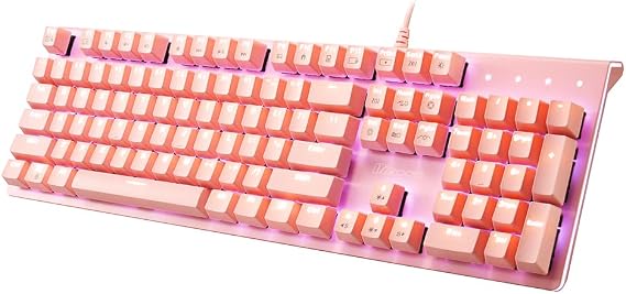 iRocks K75M Backlit LED Mechanical Gaming Keyboard, Cherry MX Red Switch