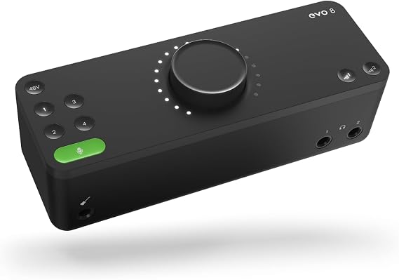 Audient EVO8, EVO 8 USB ses arabirimi ses kartı müzik üretimi için (4 in / 4 out USB ses arayüzü, 48 Volt Phantom besleme, 4 mikrofon preamp, loopback, Windows/Mac/iOS)