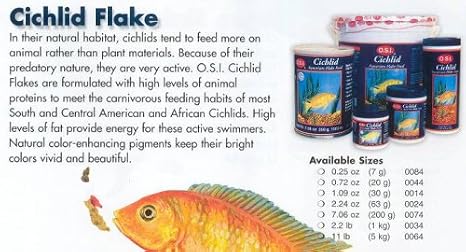 Ocean Star International Cichlid Flakes 2.2lb