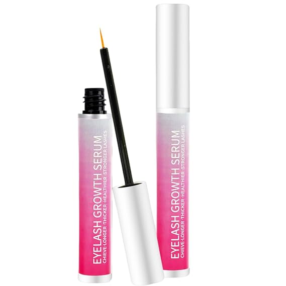 Eyelash Growth Serum Lash Serum for Eyelash Growth with Plant Extracts for Longer Thicker Fuller Lashes Nourishing Formula to Enhance Natural Beauty Hypoallergenic Oil Free lash growth serum