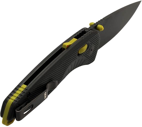SOG Aegis AT Ambidextrous Outdoor Pocket Easy to Carry Folding Knives | CRYO D2 Stainless Steel Blade | AT-XR Lock
