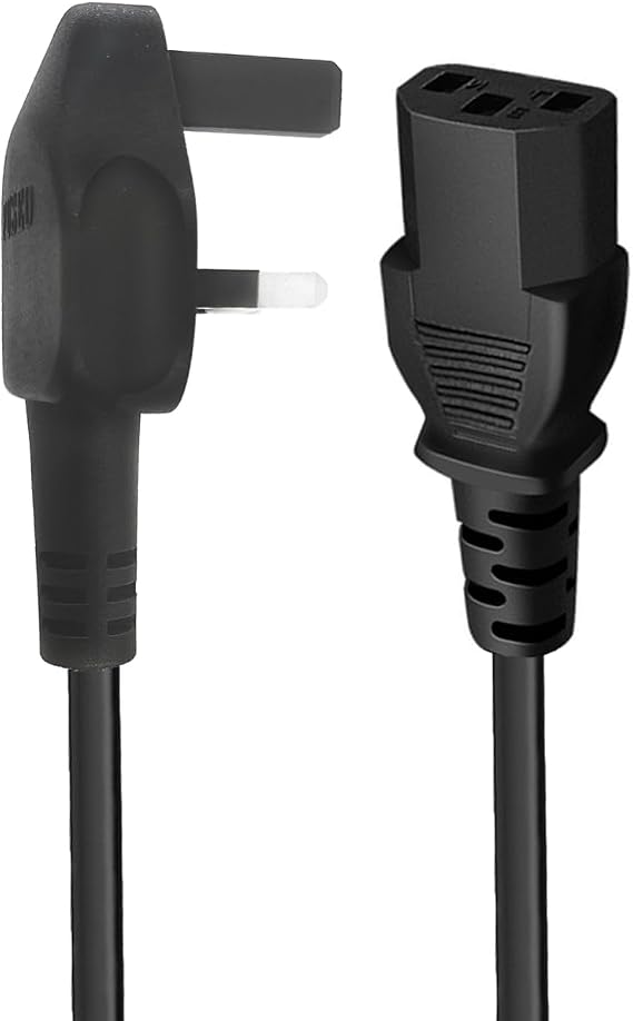 Power Cord Replacement for KRK Rokit 5 8 G4 G3 RP6G3-NA RP5G2 VXT8 VXT6 VXT4, CL5G3PK1, S10.4 10S2 S8.4 S12.4 S12 Subwoofer 3 Pin AC C13 Cable Lead Plug UK Mains