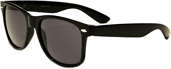 Sunglasses Classic 80's Vintage Style Design (Black Classic)