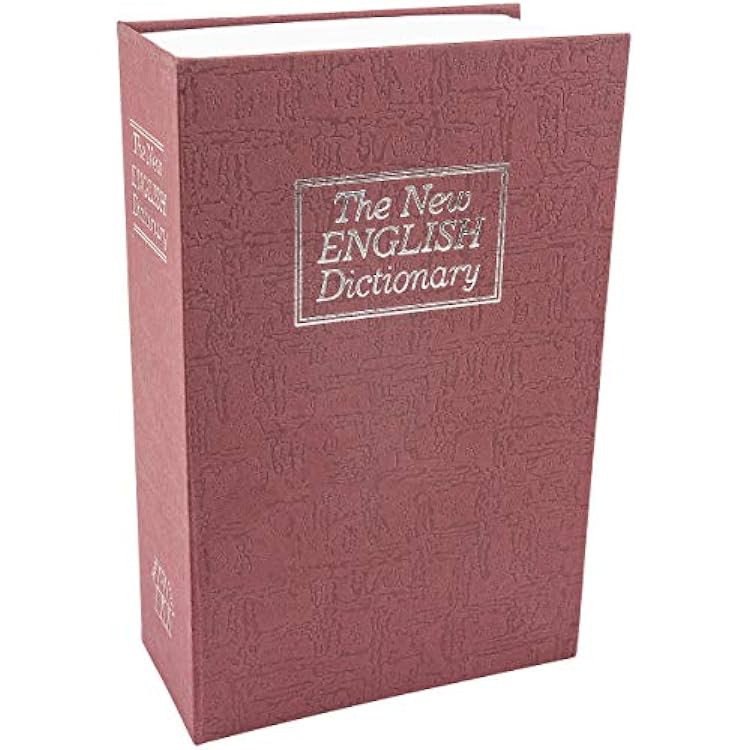 Southern Homewares Small New English Dictionary Hidden Secret Diversion Lock Box Red Book Safe