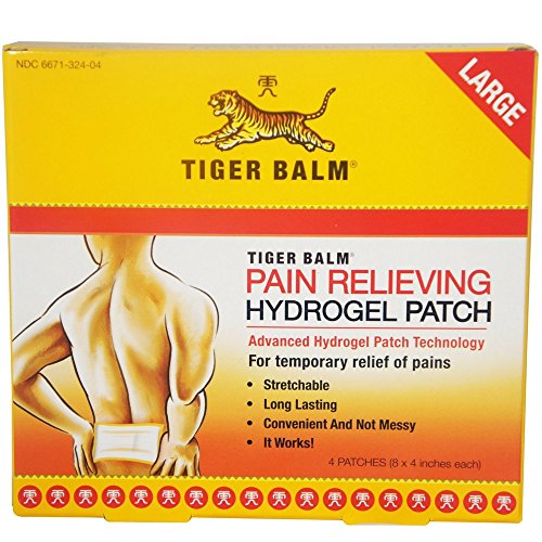 Tiger Balm Pain Relieving Patch Large 4 Each Pack of 8