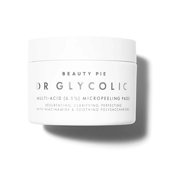 Beauty Pie Dr Glycolic Acid Micropeeling Pads | Exfoliating Pads | 50 Count | Toner Pads | Smooths Texture & Refines Pores | Pre Soaked Daily Care | Face Pads With Glycolic Acid For Brighter Skin