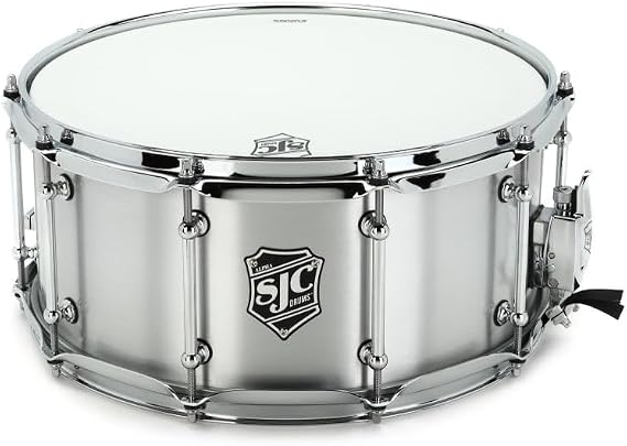SJC Custom Drums Alpha Aluminum Snare Drum - 6.5 x 14-inch - Brushed