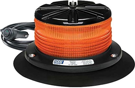 Ecco Beacon Light,Amber,3-7/64" H 7460A-VM - 1 Each