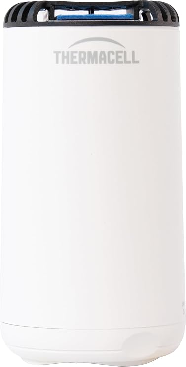 Thermacell Mosquito Repellent Protect, Innovative Mosquito Repellent Stand Device in Modern Design, for Garden, Patio and Camping, White