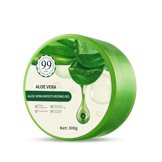 1 Box Aloe Vera Moisturizing Gel, Soothing Nourishing Calming Hydrating Refreshing Aloe Vera Gel, 300g (Aloe Vera)