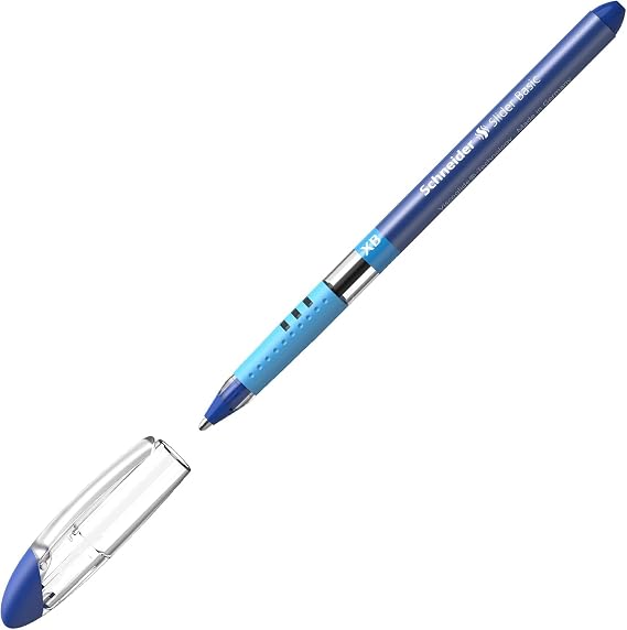 Schneider Slider Basic XB Ballpoint Pen, Blue, Box of 10 Pens (151203)