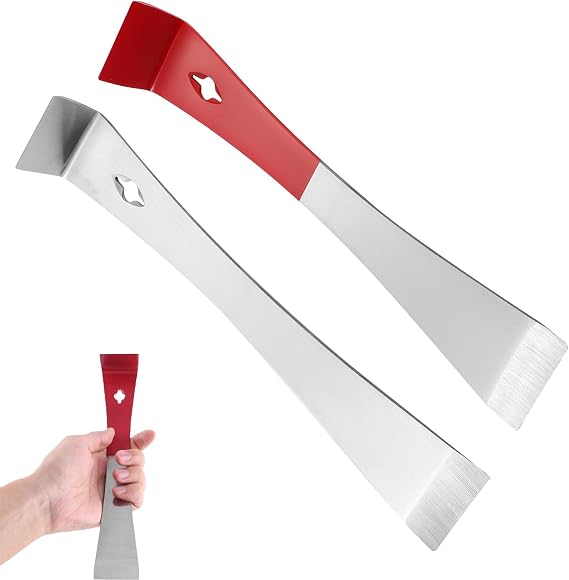 2 Pcs Pry Bar, Crow Bar, Crowbar, Mini Pry Bar, Flat Mini Crowbar Tool Thin Trim Bar Small Pry Bar Scraper Multipurpose Crow Bar Beekeeping Equipment for Scraping Pulling Lifting Kitchen Remodel