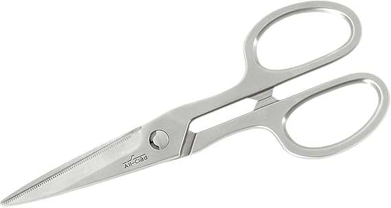 All-Clad Stainless Steel, All Purpose Kitchen Shears,Heavy gauge, Ergonomic, Rust-resistance, Food Scissors for Kitchen, Chicken, Poultry, Fish, Meat,Shelfish, Snipping herbs, 8.19 inch, Silver