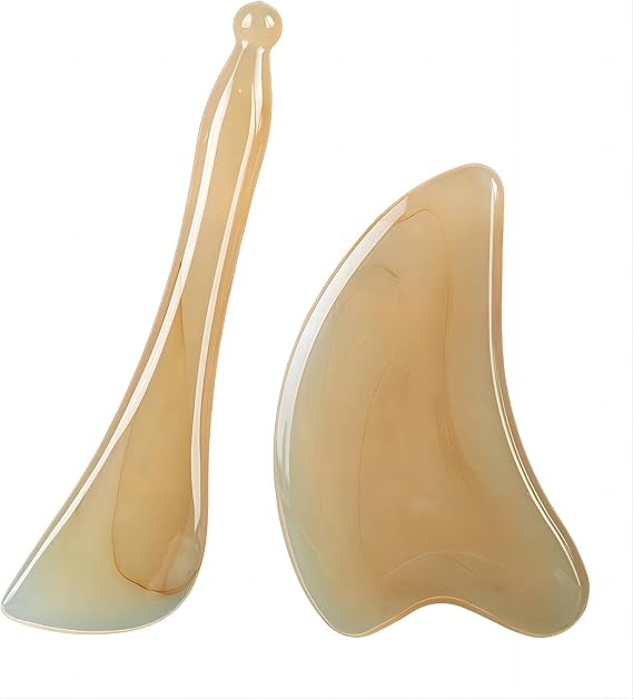 Gua Sha,Gua sha Facial Tools, gua sha for Face Body,Facial Beauty Skin Care Tools,Massager for Face, Eyes, Neck,Muscle Relaxing and Relieve Fine Lines and Wrinkles (2Pcs Gua sha Board)