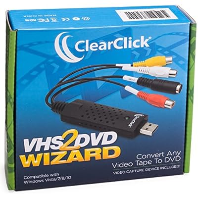 ClearClick VHS To DVD Wizard with USB Video Grabber & Free USA Tech Support