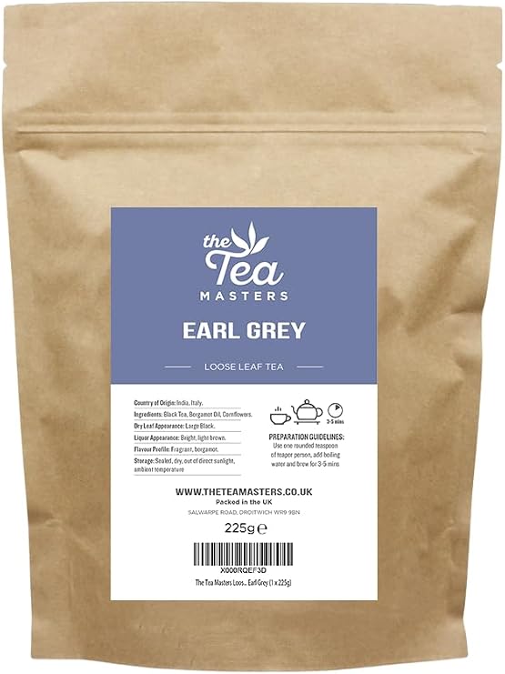 The Tea Masters Loose Leaf Tea - Earl Grey (1 x 225g)