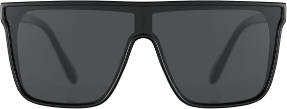 Polarized Oversized Square Sunglasses for Women & Men Flat Top Shield UV400
