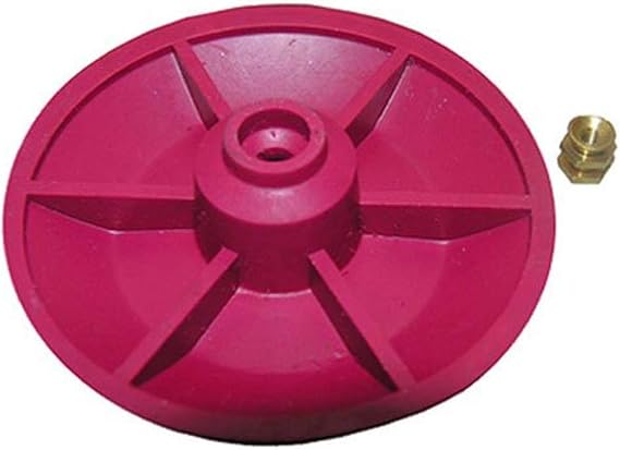 LASCO 04-1607 Red Chemical Resistant Combo Seat/Disc Fits Both Snap and Screw On Toilet Flapper for American Standard Actuators