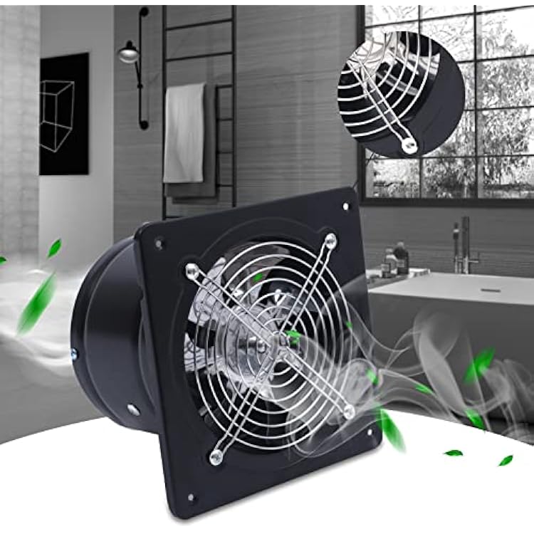 8 inch Portable Exhaust Fan, 40W Wall Mounted Vent Fans, Ventilating Fan Ventilation Blower for Garage Shops Kitchen Bathroom Ceiling Attic Household Window Basement Ventilation Fan,380CMF