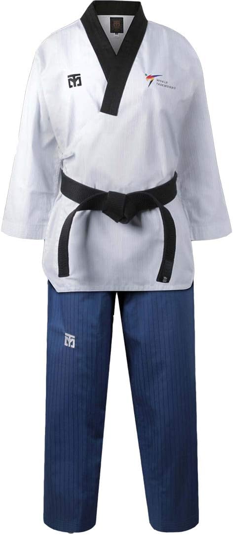MOOTO Korea Taekwondo Poomsae Uniform WT Logo Taebek Dan MMA Martial Arts Karate Judo Kick Boxing (180(Height:180~189cm)(5.90~6.20ft), 2.Female)