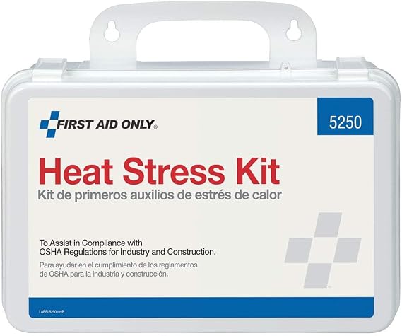 First Aid Only 5250 Heat Stress Kit, OSHA-Compliant First Aid Kit for Heat Exhaustion and Heat Stroke Prevention, 26 Pieces