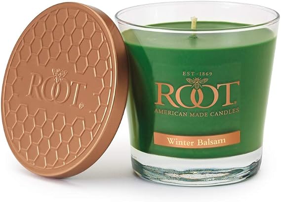 Root Candles Scented Veriglass Beeswax Blend Candle, Small, Winter Balsam