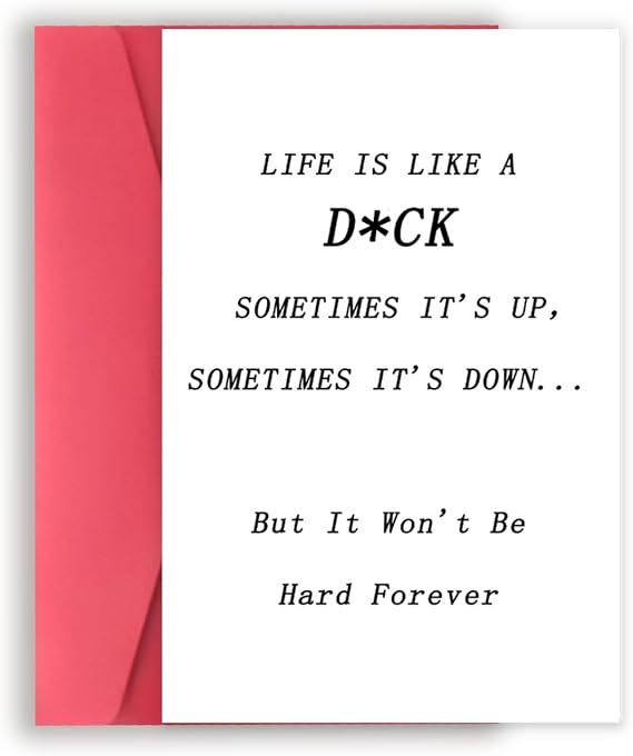 YiKaLus Get Well Soon Card,Funny Encouragement Gift for Friends Lovers | Inspirational Gifts Idea for Boyfriend Girlfriend Fiance Fiancee Husband Wife,Matching Red Envelope 8x5.3 Inch,Blank Inside