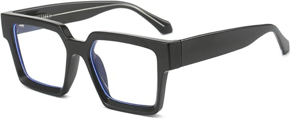 Style Reading Glasses for Women Men, Fashion Square Blue Light Blocking Readers