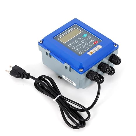 Portable Ultrasonic Flow Meter w/Transducers TUF-2000B + TM-1 Digital Wall Mounted Liquid Flowmeter Tester Fixed Clamp on Flowmeter IP67 Protection for Pipe Size DN32~DN6000mm