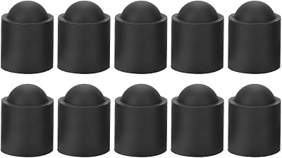 Cue Cap, Pack of 10 2cm Rubber Cue Tip Cap, Cue Cover, Cue Tip Cover, Practical for Indoor Sports Accessories Indoor Sports SuppliesBlack